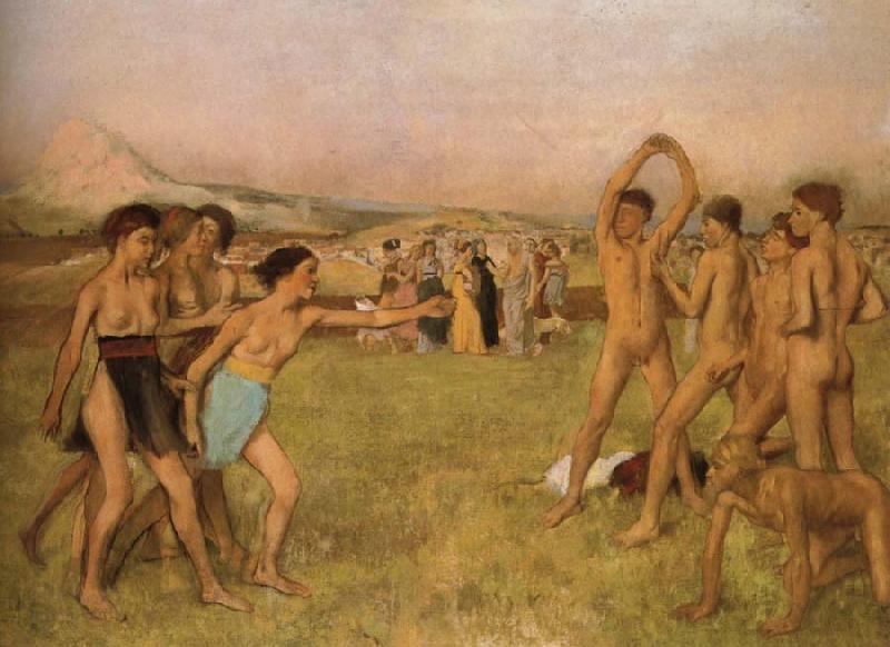 Edgar Degas Young Spartans Exercising Spain oil painting art